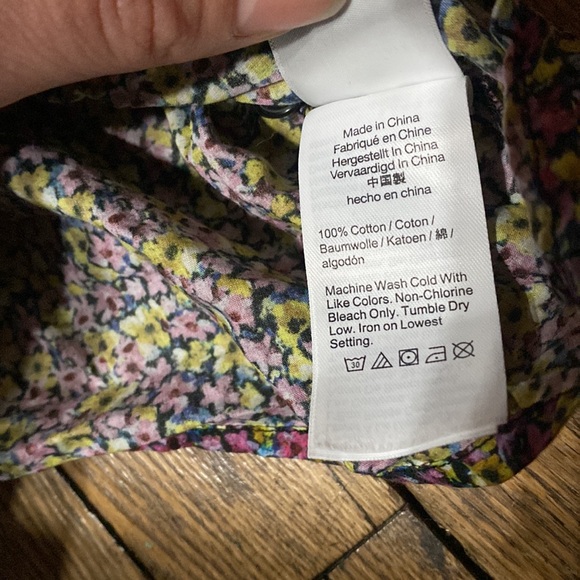 J. Crew Cinched Waist, Cotton Floral Top Liberty Busy Izzy Print - size 6 - Picture 7 of 9